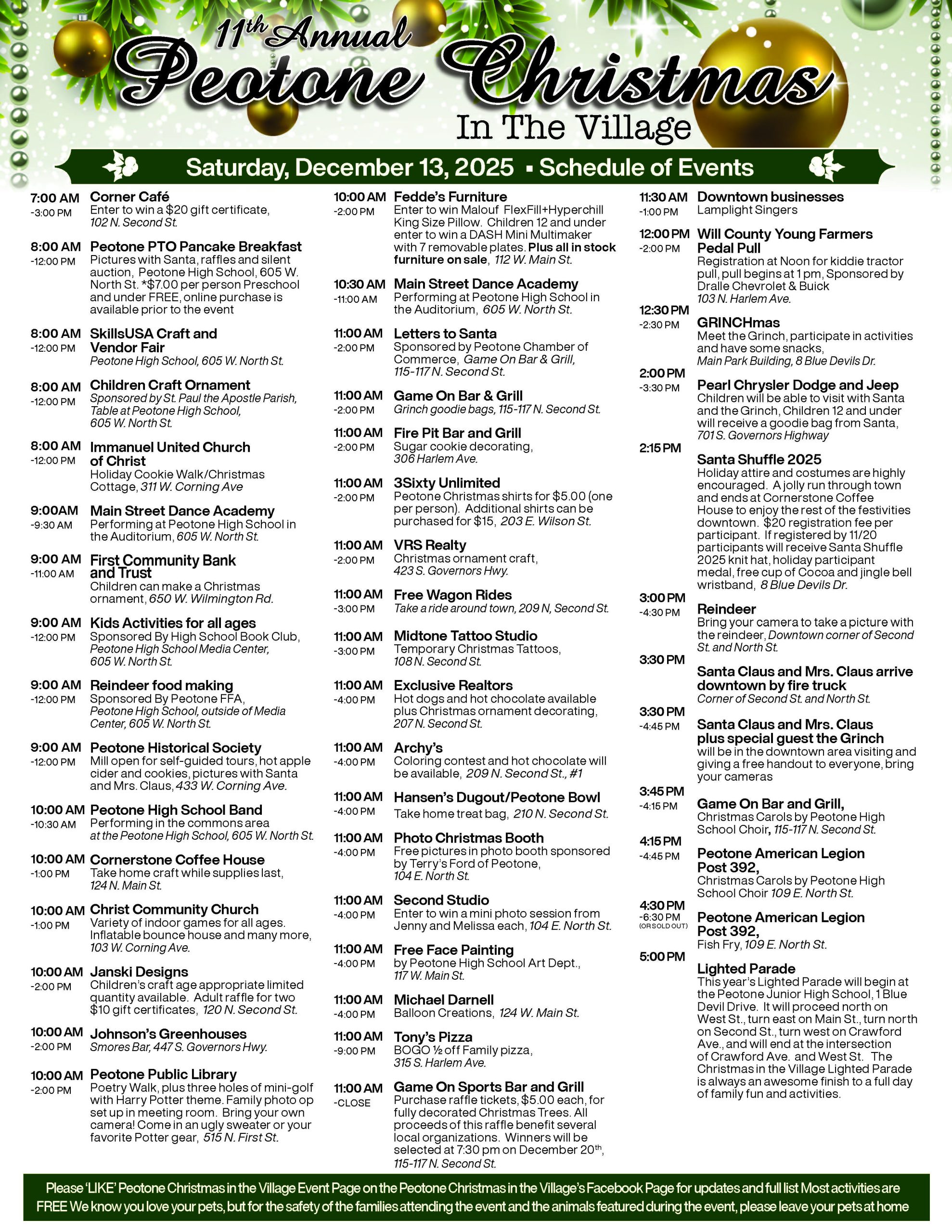 Peotone Christmas in the Village