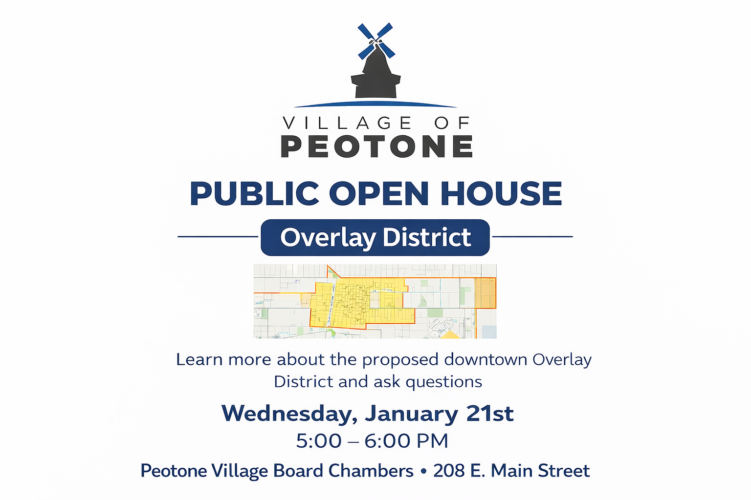 Village of Peotone Open House - Overlay District