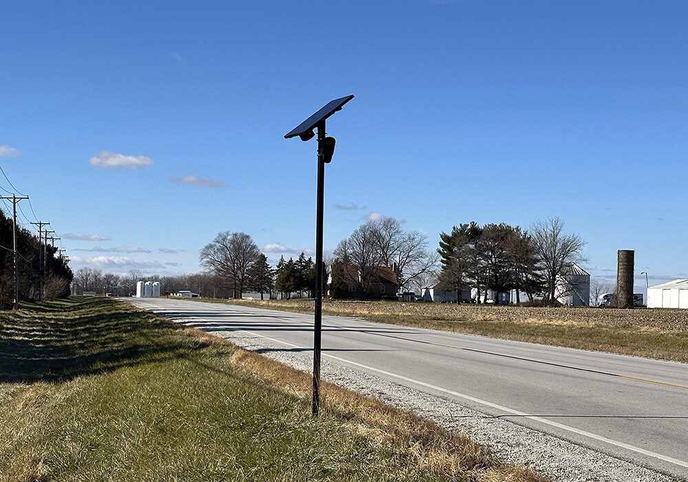One of the many flock cameras around Peotone.—photo by Andrea Arens.