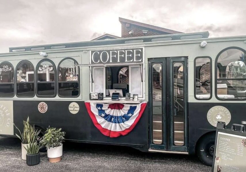 The Clover Coffee Trolley has a new home in Iowa. Photo courtesy Clover Coffee social media.