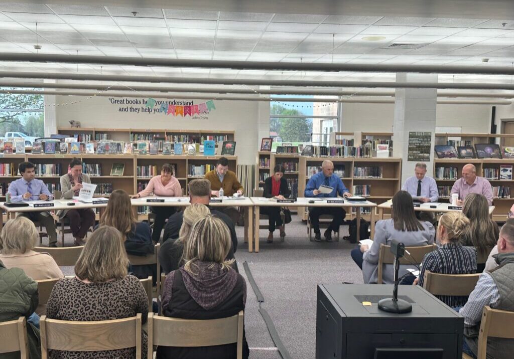 Peotone 207U School Board meeting on April 20, 2026. Photo by Andrea Arens.