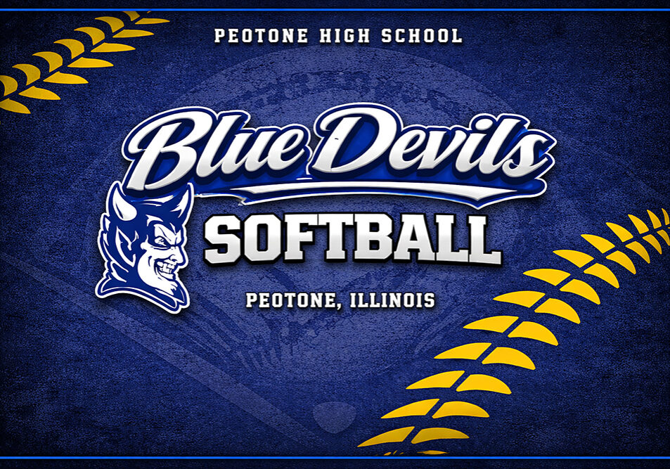 Peotone softball blue devil graphic