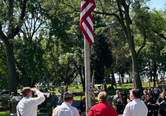 The annual tradition of the Peotone American Legion Post 392 Memorial Day ceremony. Photo by Ed Nelson.